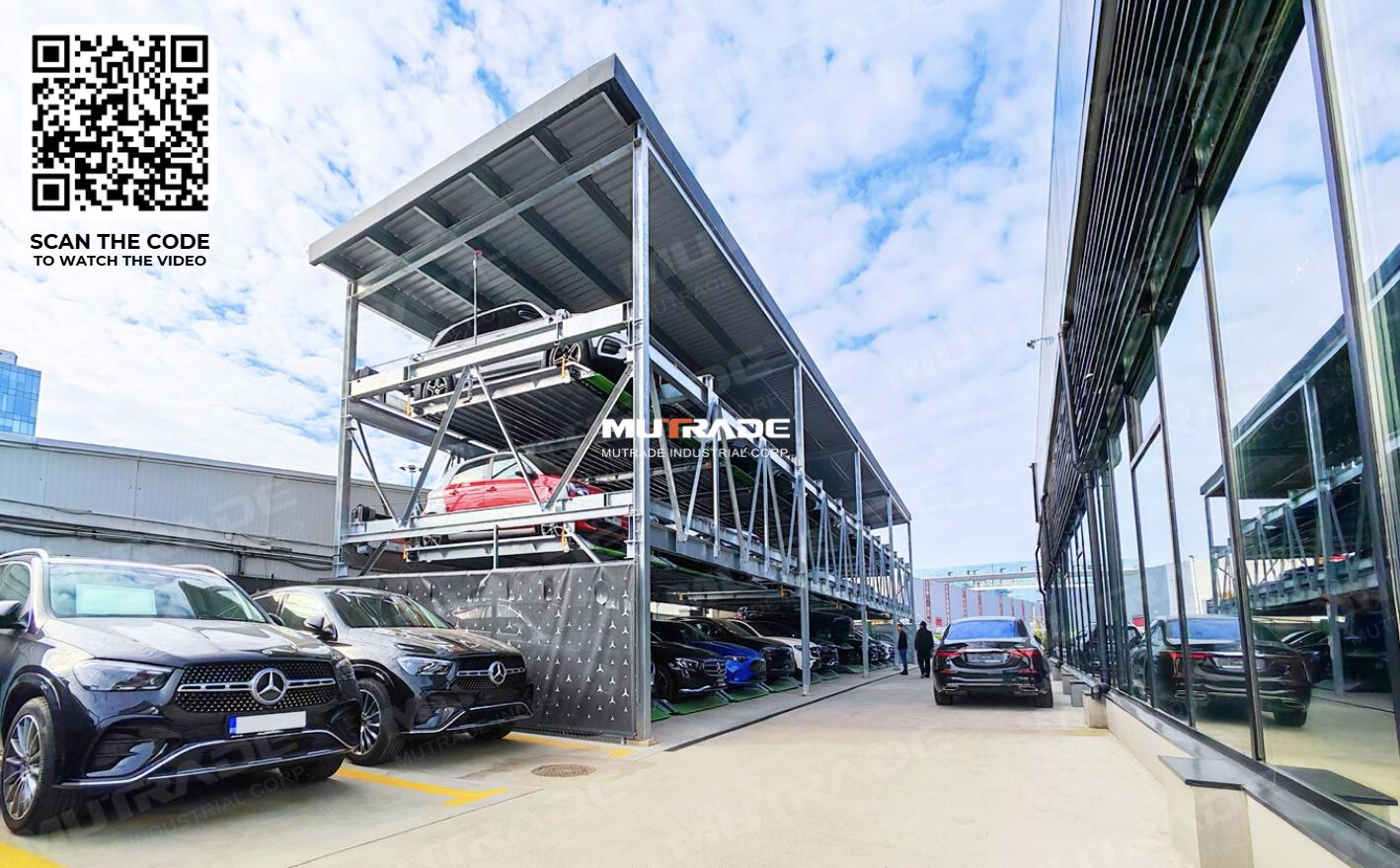 Successful Installation of Mutrade BDP-3 Puzzle Parking System at Autoklass Pipera – Mercedes-Benz Dealership in Bucharest Instalación exitosa del sistema de estacionamiento Puzzle Mutrade BDP-3 en Autoklass Pipera – Concesionario Mercedes-Benz en Bucarest