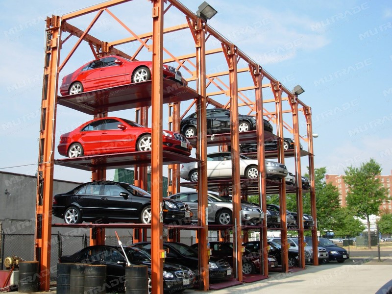 El estacionamiento del apilador del coche deja los estantes elevadores del almacenamiento del coche