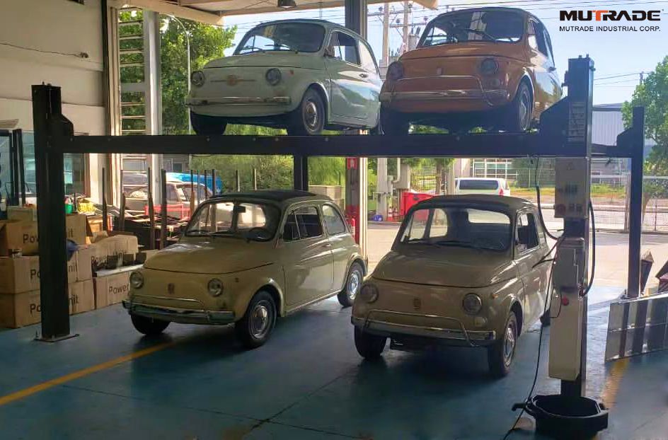 Elevador hidráulico de estacionamiento de 4 postes mutrade CE TUV EAC precio de alta calidad de China resistente