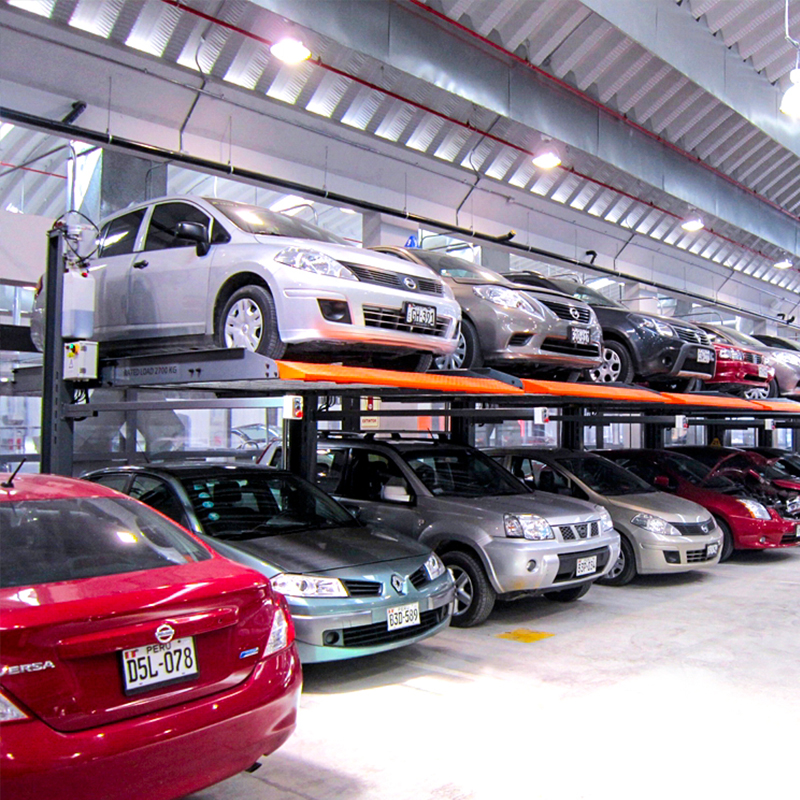 Sistema de estacionamiento automatizado de alta densidad en un entorno urbano restringido