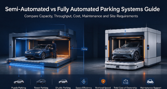 Sistemas de estacionamiento semiautomáticos versus sistemas totalmente automatizados: diferencias y aplicaciones clave
